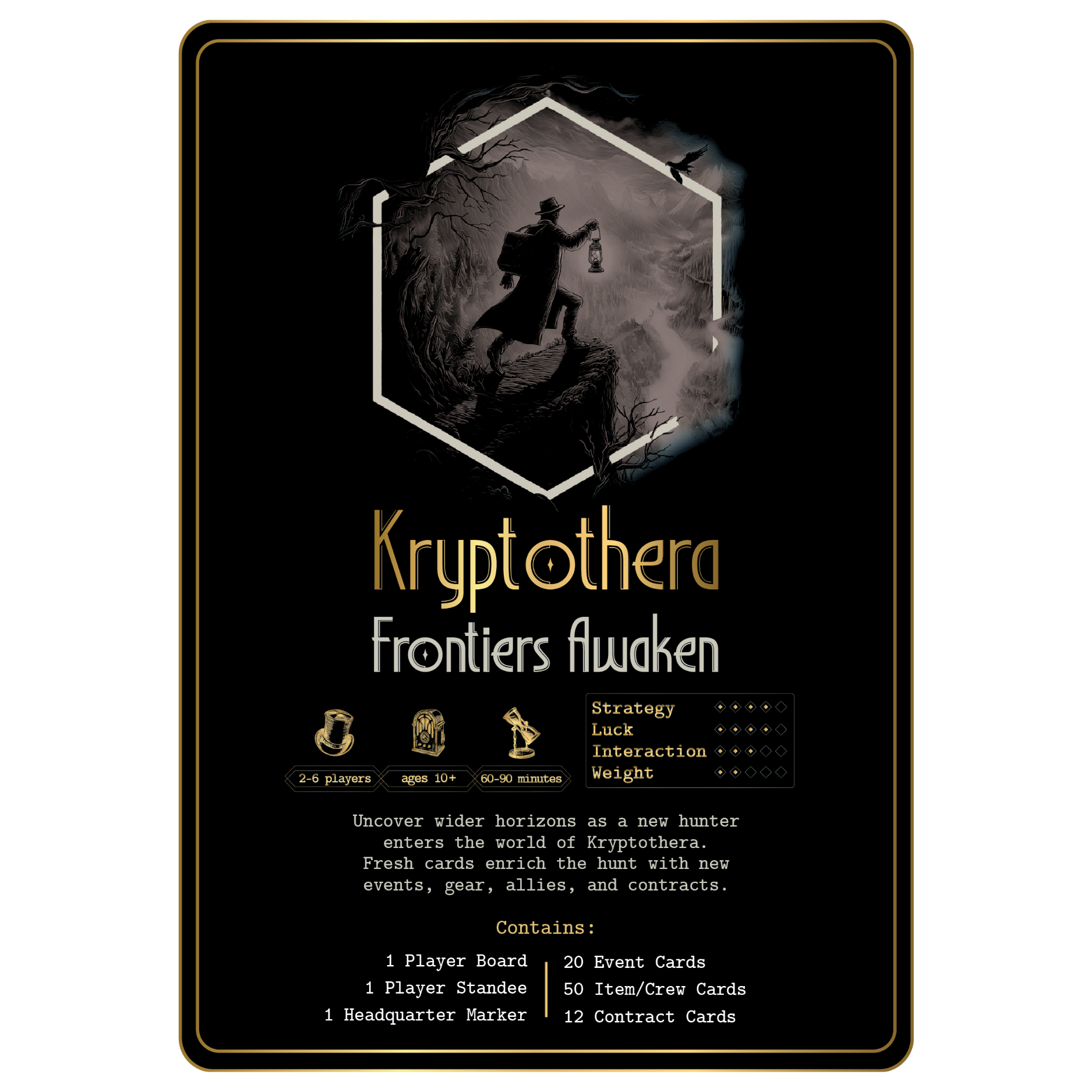Kryptothera frontiers awaken expansion showing game details, player count, and contents