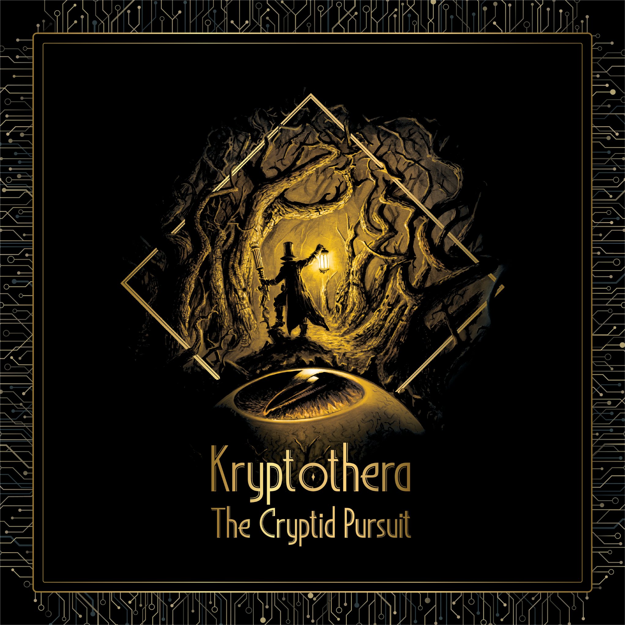 Kryptothera rulebook cover including base game, solo mode, co-op mode and legacy rules