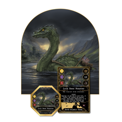 Loch Ness Monster legendary cryptid card from Kryptothera Cultural Exchange expansion