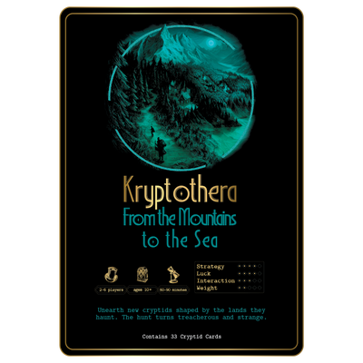 Kryptothera From the Mountains to the Sea expansion details showing player count, play time, age rating and complexity